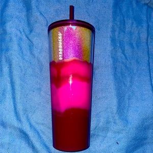Starbucks Sparkle Pink Red Sangria Wave 24oz Venti Tumbler New